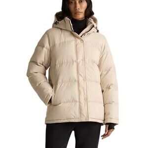 New Quince Women's Responsible Down Puffer Jacket Large Hooded $150 1528